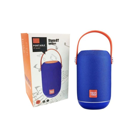 T&G PORTABLE BLUETOOTH SPEAKER TG-107 HANDS-FREE CALLS/TF/AUX/FM V4.2 WITH HANDLE BLUE T&G PORTABLE BLUETOOTH SPEAKER TG-107 HANDS-FREE CALLS/TF/AUX/FM V4.2 WITH HANDLE BLUE